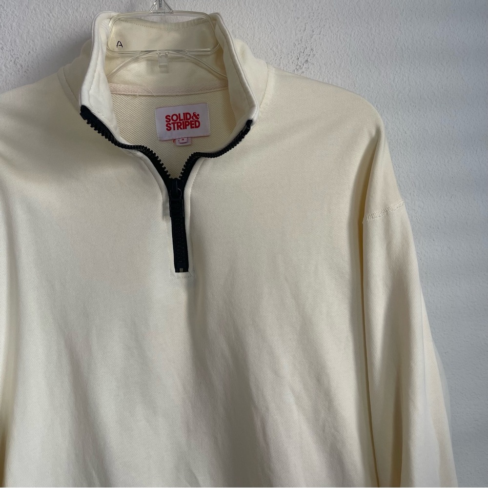 Solid & Striped Half Zip Sweater Pullover - image 1